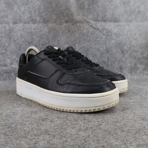 Time and Tru Shoes Womens 6 Sneakers Fashion Platform Casual Black Lace Up Low
